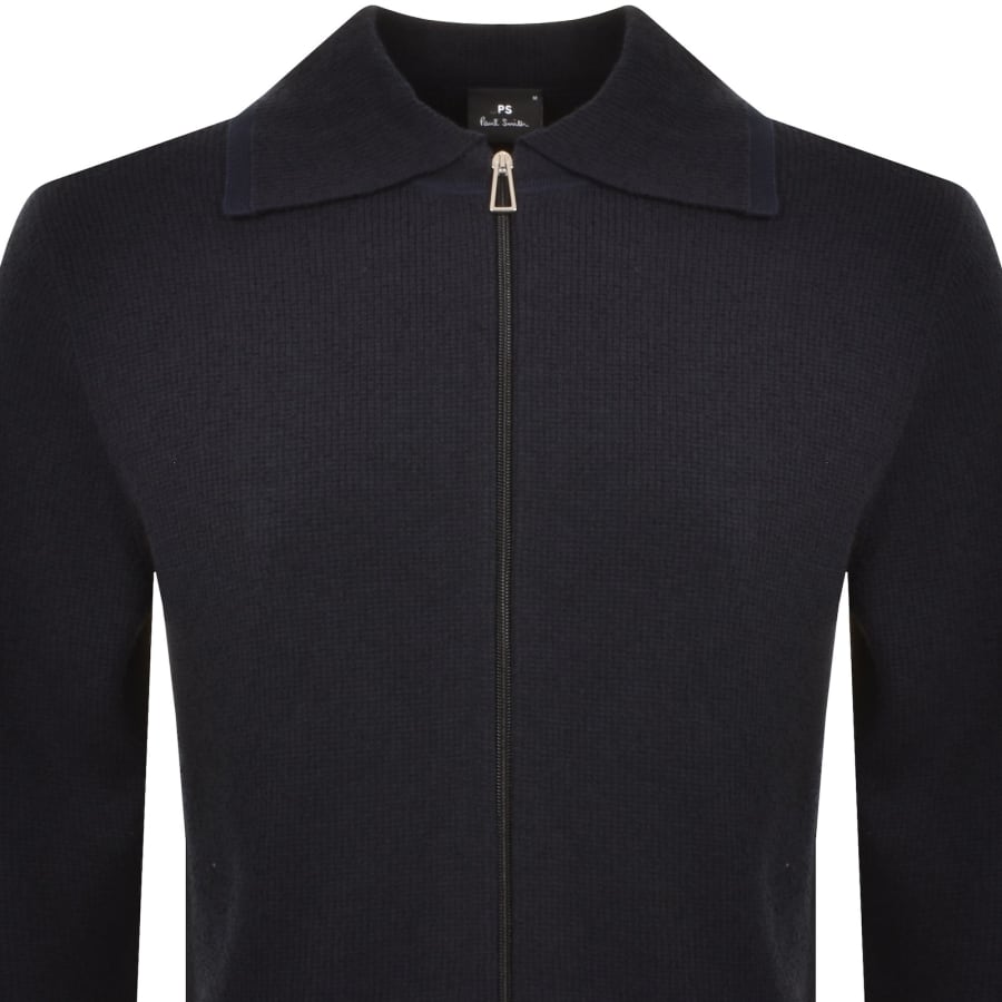 Paul Smith Knitted Full Zip Jacket Navy Mainline Menswear Ireland